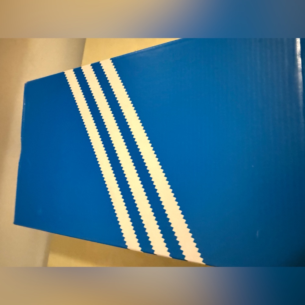 Adidas Blue Box with White Stripes